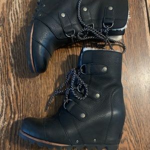 Sorel J.O.A. Shearling Lined Wedge Boot